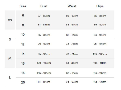 Size Chart, How to Measure for correct fit